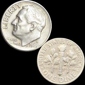 READ 1969-D/D 10C RPM FS-501 Roosevelt Dime Double Ear In COD We Trust Errors